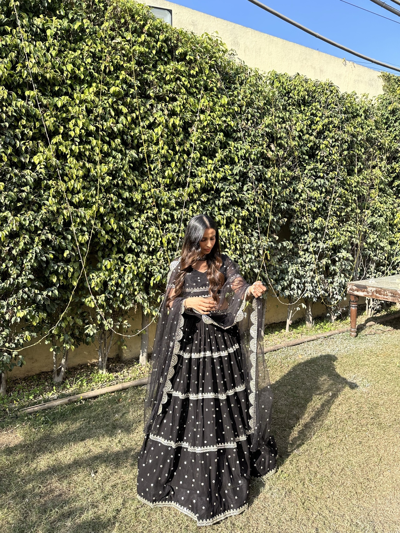 Kashish Black Lehenga view 2