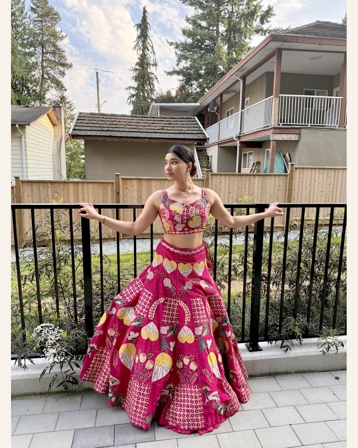 Rani Phool Lehenga — rani pink lehenga rental