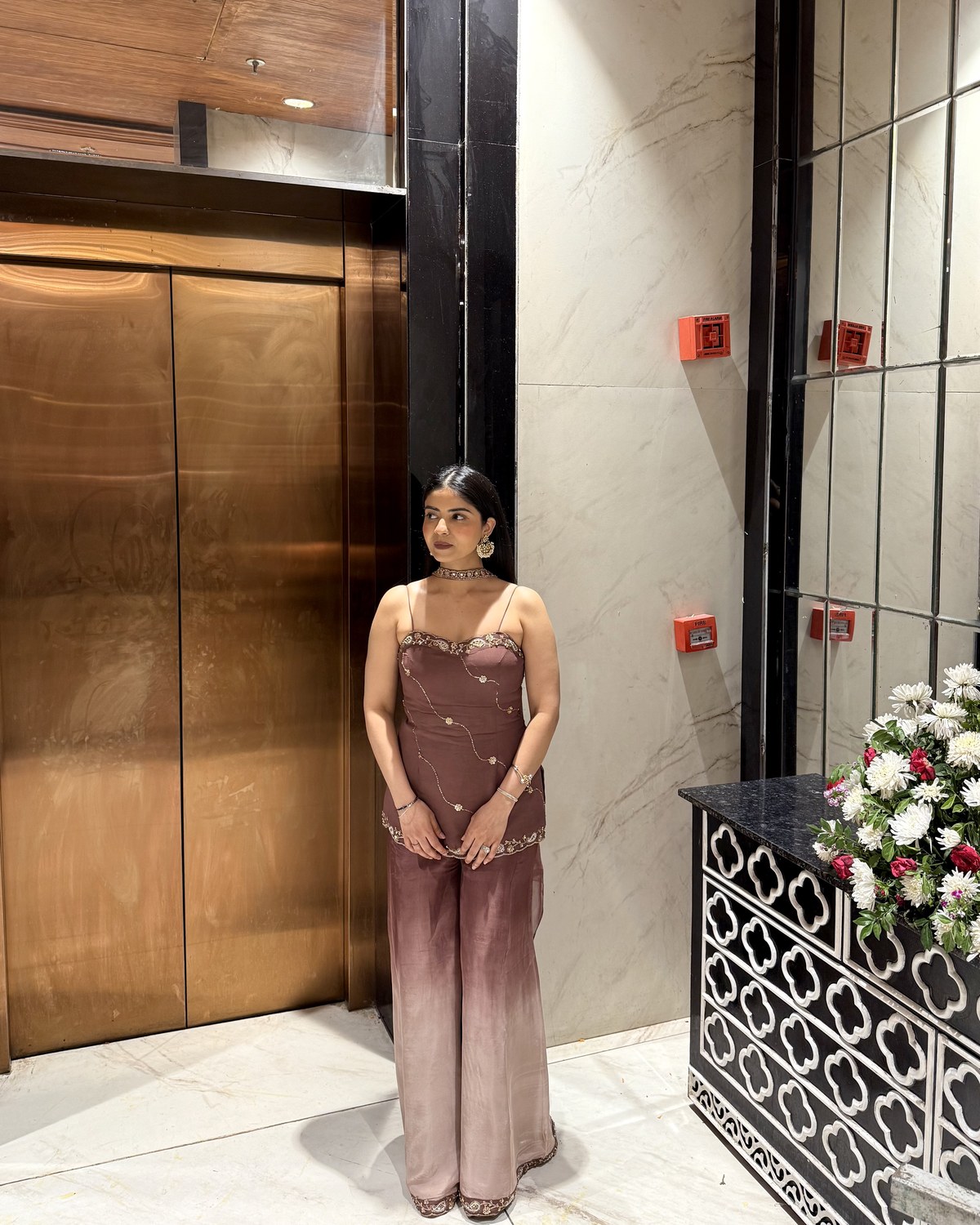 Saanjh Mauve Suit Set — Suit rental in Surrey, BC